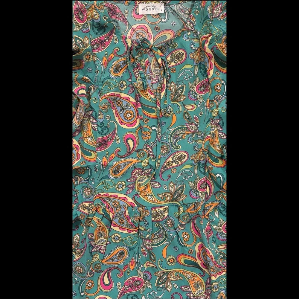 Paisley Print Blouse - Multicolor - Picture 8 of 9